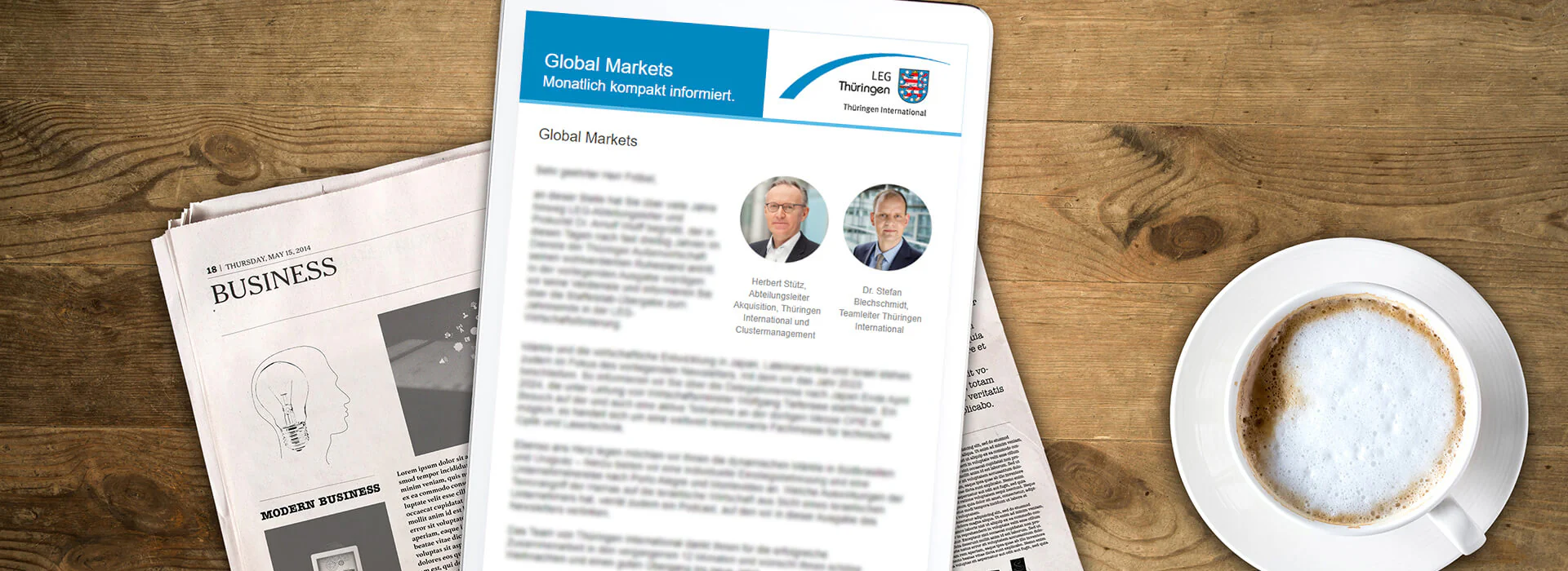Bildbeschreibung / description: Newsletter Global Markets