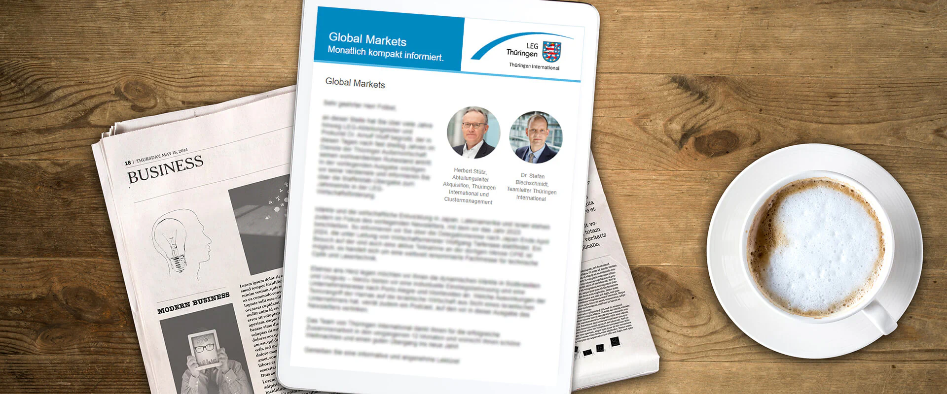 Bildbeschreibung / description: Abonnieren Sie jetzt unseren Newsletter!